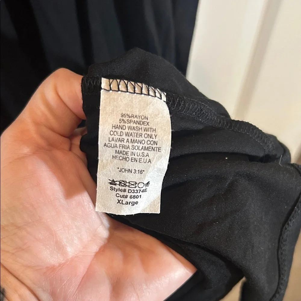 Beeson River Classic Black Babydoll Long Sleeve Dress XL - Picture 3 of 7